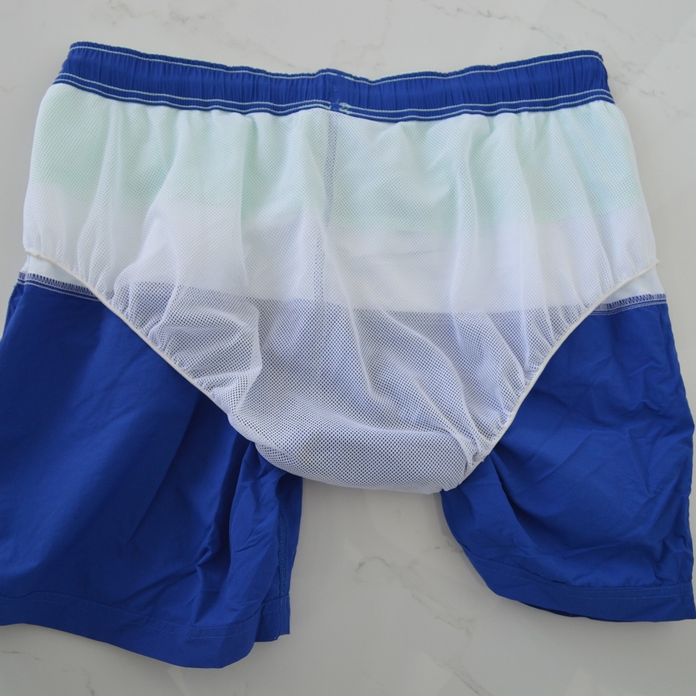 Nautica swim shorts bathing beach blue striped - Picture 4 of 4